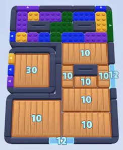 Color Block Jam level: screenshot of the board