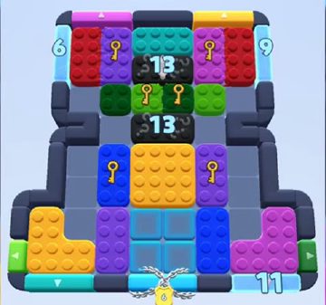Color Block Jam level 744 / 709: screenshot of the board