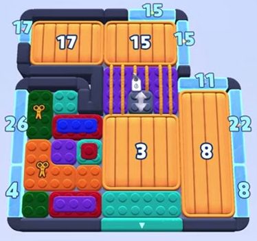 Color Block Jam level 1622 / 1633 / 1681 / 2613: screenshot of the board