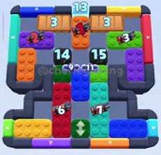 Color Block Jam level 804: screenshot of the board