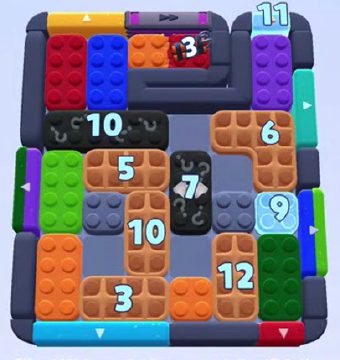 Color Block Jam level 1310 / 1311 / 1330 / 2217: screenshot of the board