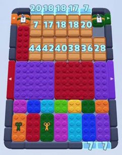 Color Block Jam level 176: screenshot of the board