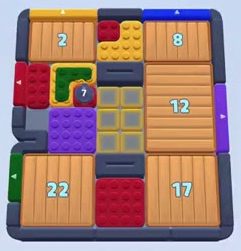 Color Block Jam level: screenshot of the board