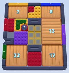 Color Block Jam level 227: screenshot of the board