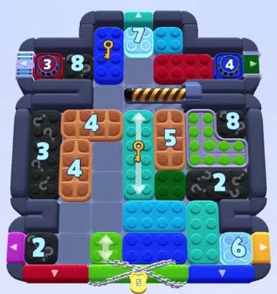 Color Block Jam level 1413 / 1433 / 2322: screenshot of the board