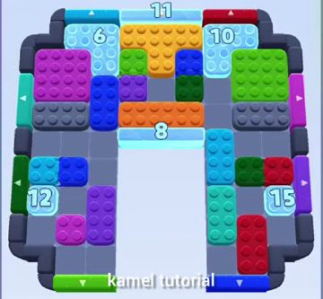 Color Block Jam level 458 / 852 / 1352: screenshot of the board