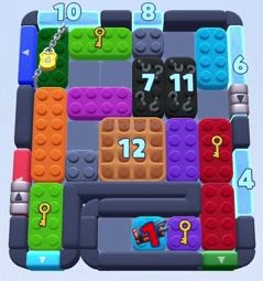 Color Block Jam level 1298 / 1297 / 2203: screenshot of the board