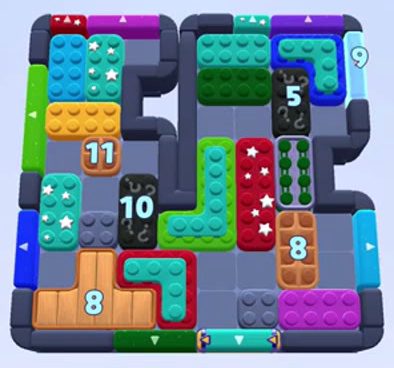 Color Block Jam level 1369 / 1394 / 2302: screenshot of the board