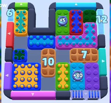 Color Block Jam level 1077 / 1983: screenshot of the board