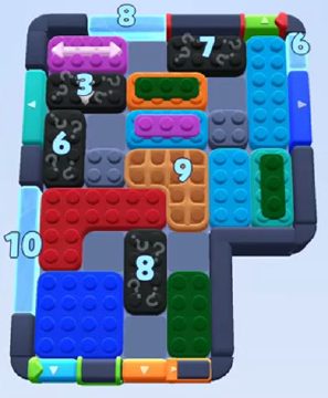 Color Block Jam level 1195 / 1193 / 2098: screenshot of the board