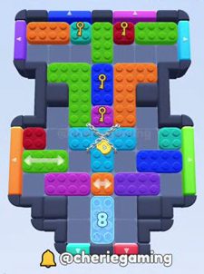 Color Block Jam level 591: screenshot of the board