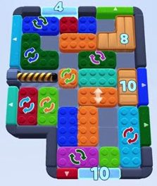 Color Block Jam level 1309 / 1299 / 1302: screenshot of the board