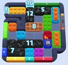 Color Block Jam level 1335 / 1343 / 2242: screenshot of the board