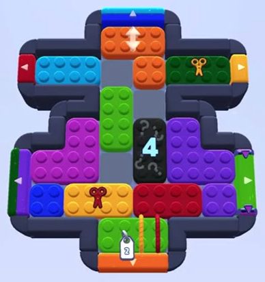 Color Block Jam level 1402 / 1405 / 1412 / 1451: screenshot of the board