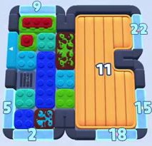 Color Block Jam level: screenshot of the board