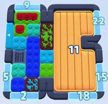 Color Block Jam level 1742 / 2749: screenshot of the board