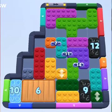 Color Block Jam level 996 / 997 / 1908: screenshot of the board