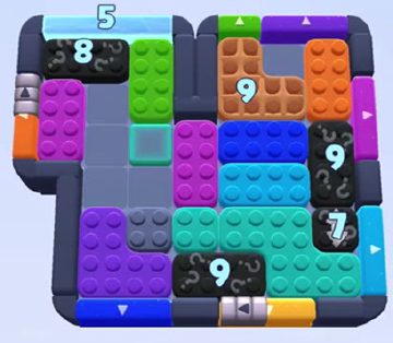 Color Block Jam level 1332 / 1340 / 2247: screenshot of the board