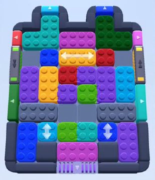 Color Block Jam level 350 / 432 / 744 / 1188: screenshot of the board