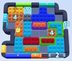 Color Block Jam level 1371 / 1393 / 2279: screenshot of the board
