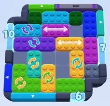 Color Block Jam level 1316 / 1306 / 1309: screenshot of the board