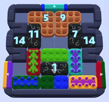 Color Block Jam level 1070: screenshot of the board