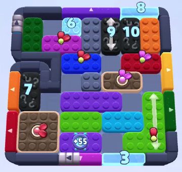 Color Block Jam level 1254 / 1271 / 1275 / 2189: screenshot of the board