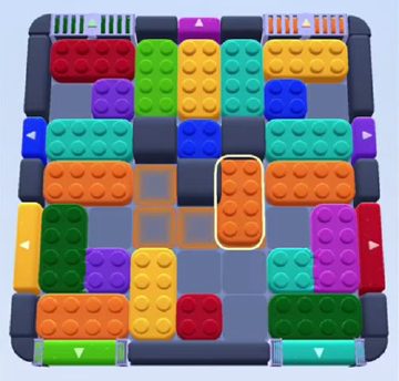 Color Block Jam level 254 / 642 / 1092: screenshot of the board