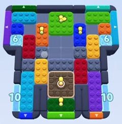 Color Block Jam level 1393 / 1382 / 1385: screenshot of the board