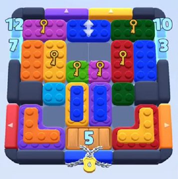 Color Block Jam level 579: screenshot of the board