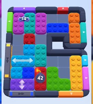 Color Block Jam level 748 / 739: screenshot of the board