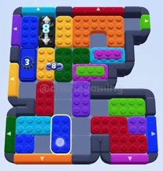 Color Block Jam level: screenshot of the board