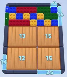 Color Block Jam level: screenshot of the board