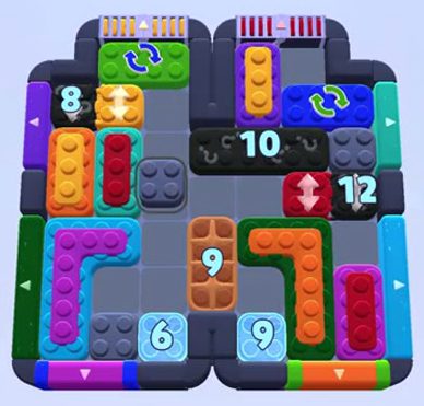 Color Block Jam level 1294 / 1297 / 1735: screenshot of the board
