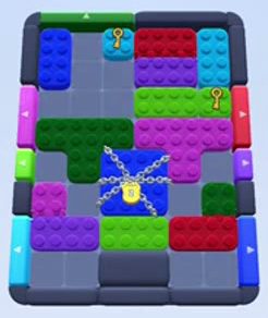 Color Block Jam level 126: screenshot of the board