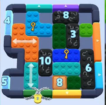 Color Block Jam level 780: screenshot of the board