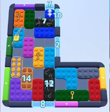 Color Block Jam level 1166 / 1165 / 2076: screenshot of the board