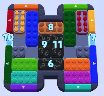 Color Block Jam level 1031: screenshot of the board