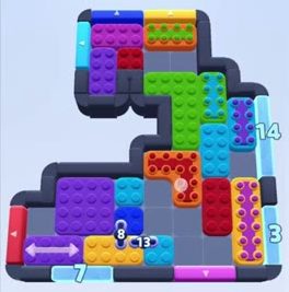 Color Block Jam level 1063 / 1701 / 1970: screenshot of the board