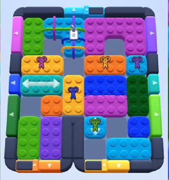 Color Block Jam level 608 / 1506: screenshot of the board