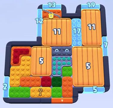 Color Block Jam level 1619 / 1623 / 1678 / 2610: screenshot of the board