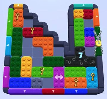 Color Block Jam level 1061: screenshot of the board