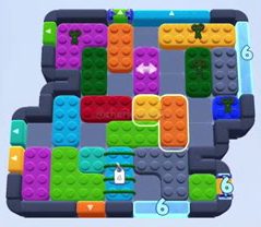 Color Block Jam level 1658 / 1662 / 2652: screenshot of the board