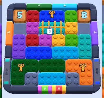 Color Block Jam level 574 / 1210 / 1214 / 1251 / 1468: screenshot of the board