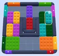 Color Block Jam level 33: screenshot of the board