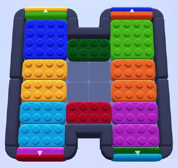 Color Block Jam level 934: screenshot of the board