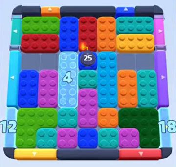 Color Block Jam level 261 / 649 / 1099: screenshot of the board
