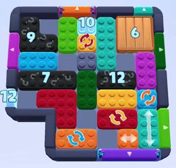 Color Block Jam level 1357 / 1365 / 2273: screenshot of the board