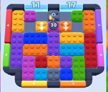 Color Block Jam level 352: screenshot of the board