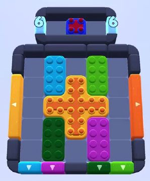Color Block Jam level 1042: screenshot of the board